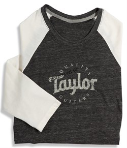 TAYLOR 43105 Ladies Baseball T, Black/Natural- M Толстовка женская с логотипом Taylor, цвет черный/белый, размер M - фото 164243
