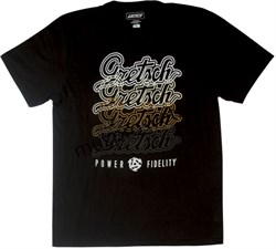 GRETSCH SCRPT LOGO TEE BLK XL футболка, цвет черный, размер XL - фото 164524