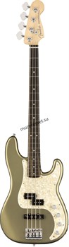 FENDER AM ELITE P BASS EB SATIN JPM 4-струнная бас-гитара, цвет зеленый металлик, в комплекте кейс - фото 164750