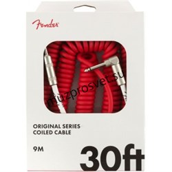 FENDER 30' OR COILS FRD витой инструментальный кабель, красный, 30' (9,14 м) - фото 164944