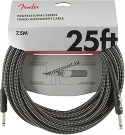 FENDER FENDER 25' INST CABLE GRY TWD инструментальный кабель, серый твид, 25' (7,62 м) - фото 164971