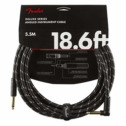 FENDER DELUXE 18.6' ANGL INST BTWD инструментальный кабель, черный твид, 18,6' (5,7 м) - фото 164981