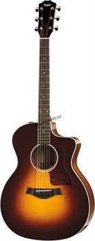 TAYLOR 214CE-SB DLX электроакустическая гитара, цвет санберст, в комплекте кейс - фото 165446