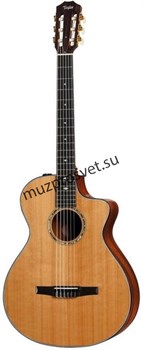 TAYLOR 512CE-N электроакустическая гитара с нейлоновыми струнами, цвет натуральный, в комплекте кейс - фото 165479