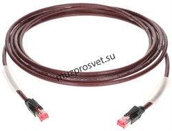 KLOTZ RC5RR030V патч-кабель CAT5, разъемы RJ45-RJ45, UTP, PUR, цвет бордовый, внешний диметр 6.3 мм, длина 3 метра - фото 165719