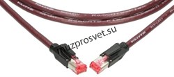 KLOTZ RC5RR030V патч-кабель CAT5, разъемы RJ45-RJ45, UTP, PUR, цвет бордовый, внешний диметр 6.3 мм, длина 3 метра - фото 165720