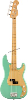 FENDER VINTERA '50S PRECISION BASS®, MAPLE FINGERBOARD, SEA FOAM GREEN 4-струнная бас-гитара, цвет зелёный, в комплекте чехол - фото 166227