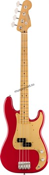 FENDER VINTERA '50S PRECISION BASS®, MAPLE FINGERBOARD, DAKOTA RED 4-струнная бас-гитара, цвет красный, в комплекте чехол - фото 166300