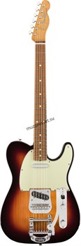 FENDER VINTERA '60S TELECASTER® BIGSBY, PAU FERRO FINGERBOARD, 3-COLOR SUNBURST электрогитара, цвет санбёрст, в комплекте чехол - фото 166325