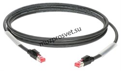 KLOTZ RCBRR001 гибкий сетевой кабель AWG24 с двойным экранированием, SF/UTP, разъемы RJ45, длина 1 метр, производство - Германия - фото 166814