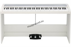 KORG B2SP WH цифровое пианино, взвешенная клавиатура, 12 тембров, стойка, педали и адаптер питания в комплекте, цвет белый - фото 166823