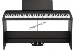 KORG B2SP BK цифровое пианино, взвешенная клавиатура, 12 тембров, стойка, педали и адаптер питания в комплекте, цвет черный - фото 166828