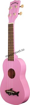 KALA MK-SS/PNK MAKALA SHARK, SOPRANO UKULELE, SHELL PIN укулеле сопрано, цвет розовый - фото 167089