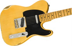 FENDER 1952 TELECASTER® RELIC®, MAPLE FINGERBOARD, AGED NOCASTER BLONDE электрогитара, цвет жёлтый, в комплекте кейс - фото 167245