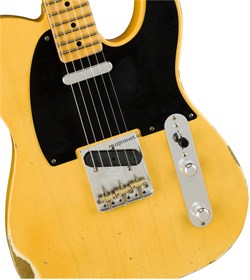 FENDER 1952 TELECASTER® RELIC®, MAPLE FINGERBOARD, AGED NOCASTER BLONDE электрогитара, цвет жёлтый, в комплекте кейс - фото 167246