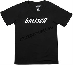 GRETSCH GUITARS LOGO LADIES TEE BLK S футболка женская, цвет чёрный, размер S - фото 167300