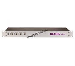 KLANG X-KG-VIER Система персонального мониторинга для создания 5-ти 3D стереомиксов. До 24 входных моно каналов. Сеть Dante™ (AES67) 64*40 каналов. ADAT 24 входных канала. Конвертер оптического сигнала в сигнал сети Dante. 4 независимых стереовыхода. Наст - фото 167779