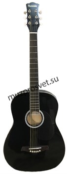 ROCKDALE FOLK NOVEL 110-BK фолк гитара с анкером, верхняя дека - агатис, нижняя дека и обечайки - агатис, гриф - клен, накладка - фото 168380