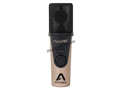 Apogee HypeMiC USB микрофон конденсаторный с аналоговым компрессором студийного качества, переключаемым в речевой и вокальный режимы. Создает записи эфирного качества "на ходу". Кардиоидный, поддержка форматов до 24/96, мониторный выход на наушники. совме - фото 168790