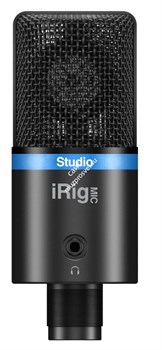 IK MULTIMEDIA iRig Mic Studio - Black компактный конденсаторный микрофон с большой диафрагмой для iOS, Android, Mac и PC, черный - фото 17763
