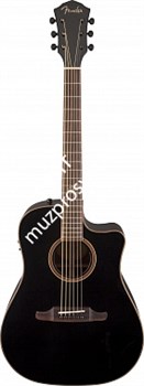 FENDER F1020SCE DREADNOUGHT BLACK электроакустическая гитара, цвет черный - фото 19002