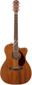 FENDER PM-3 TRIPLE-0 ALL MAH NE NAT акустическая гитара, массив махогани, цвет натуральный, кейс. Серия Paramount. - фото 19081