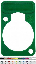 Зеленая подложка под панельные разъемы XLR D-типа, для нанесения маркировки - фото 199659