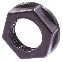 Шестигранная пластиковая гайка для крепления разъемов, черная - фото 199725