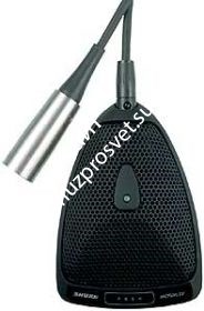 SHURE MX393/C плоский (поверхностный) конденсаторный кардиоидный микрофон с программируемым переключателем и шнуром (3м), черный - фото 19973