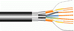гибридный: 2 симметричных кабеля 110 Ом AES/EBU OFC 2х2х0.22 мм2 и кабель электропитания 3х1.50 мм2 - фото 199746