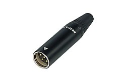 Разъем TINY XLR на кабель ?2-4.5 мм, 4 контакта, штекер, черный, фиксация кнопкой - фото 199895