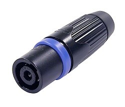 Разъем speakON кабельный, 4 контакта, штекер, 40А, металлический корпус, IP54, черный - фото 200090