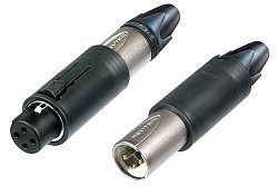 Разъем XLR кабельный, 3 контакта, универсальный: гнездо-штекер - фото 200246
