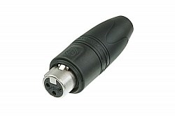 Разъем XLR кабельный, 3 контакта, гнездо, позолоченные контакты, IP67 - фото 200280