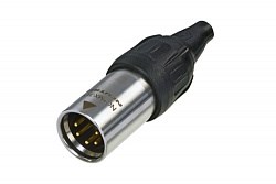 Разъем XLR кабельный, 5 контактов, штекер, влагозащищенный IP65 and UL50E - фото 200457