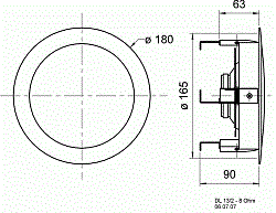 DL 13/2 100V - Потолочный двухполосный громкоговоритель 13 см, 100 B, 6 Вт   (Art.50161) - фото 200952