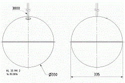 33 см сферический громкоговоритель, 1хНЧ + 4хСЧ динамиков, 50 Вт, 100В + 4 Ом, (Art.50346) - фото 201557