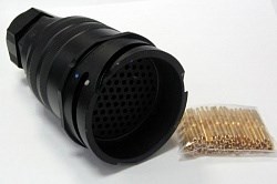 Разъем аудио серии MP-41, 85 обжимных контактов, штекер на кабель - фото 202098