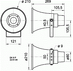 DK 8 P 30W/100V/100  OHM  (Art.50221) - фото 202561