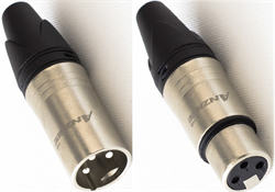 Anzhee XLR SILVER 3 – х контактный кабельный разъем типа XLR мама - фото 206052
