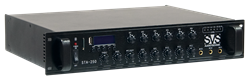 SVS Audiotechnik STA-250 Радиоузел 6 зон, 70/100 В (4, 8, 16 Ом), усилитель мощности 250 Вт - фото 206574