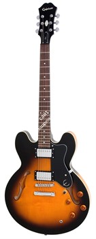 EPIPHONE Dot ES-335 Vintage Sunburst полуакустическая гитара, цвет санберст - фото 21019