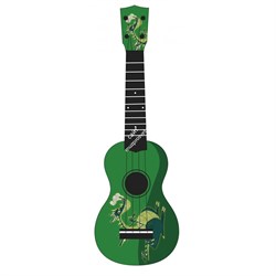 WIKI UK/DRAGON - гитара укулеле сопрано, рисунок "дракон", чехол в комплекте - фото 22136