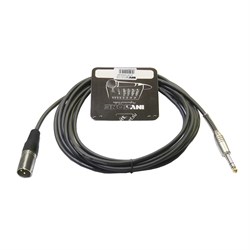 INVOTONE ACM1003S/BK - микрофонный  кабель, 6,3 джек стерео <-> XLR (папа), длина 3 м (черный) - фото 22299