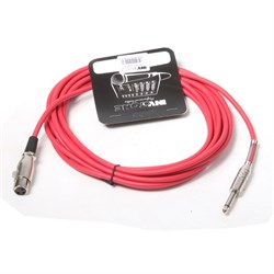 Invotone ACM1005R - Микрофонный кабель, длина 5 м, разъемы моно джек- XLR3F (красный) - фото 22302