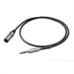 PROEL BULK230LU5 - микрофонный кабель, 6.3 джек стерео <-> XLR (папа), длина - 5 м - фото 22322