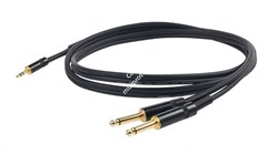PROEL CHLP170LU3 - инсертный кабель, 2 х 6,3 джек моно <-> 3.5 джек стерео, длина - 3м - фото 22420
