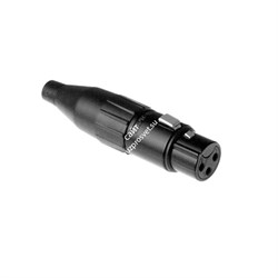 AMPHENOL AC3FB - разъем XLR кабельный мама , 3 конт. штампованные контакты, цвет - черный, - фото 22728