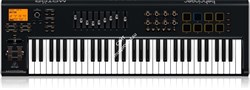 Behringer MOTOR-61 MIDI-клавиатура, USB-контроллер, 61 клав, 9 мотор.фейдеров,8 контролл, 8 пэдов, LCD, MIDI I/O/T, входы пед.SUSTEIN и EXPRESSION - фото 26973