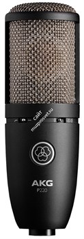 AKG P220 микрофон конденсаторный кардиоидный, мембрана 1', 20-20000Гц, 18мВ/Па, SPL135/155дБ - фото 28968